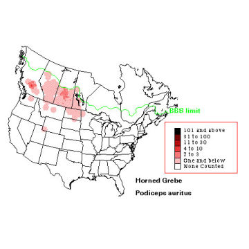 Horned Grebe distribution map