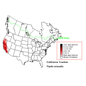 California Towhee distribution map