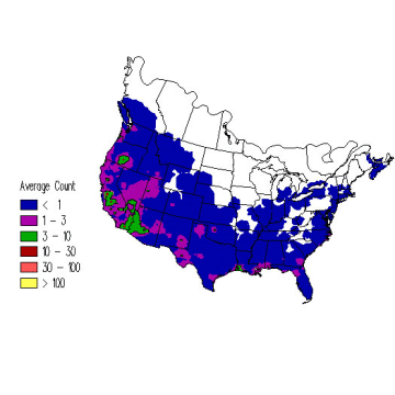 Marsh Wren winter distribution map