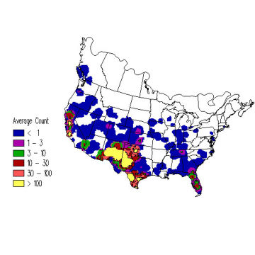 Sandhill Crane winter distribution map