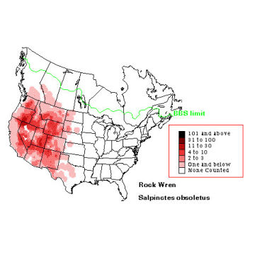 Rock Wren distribution map