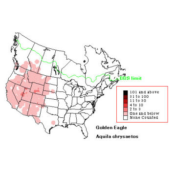 Golden Eagle distribution map