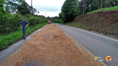 Óleo na pista provoca acidentes entre Videira e Rio das Antas