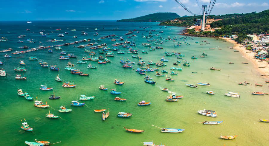 The Longest Cable Car Phu Quoc Island Vietnam Asia