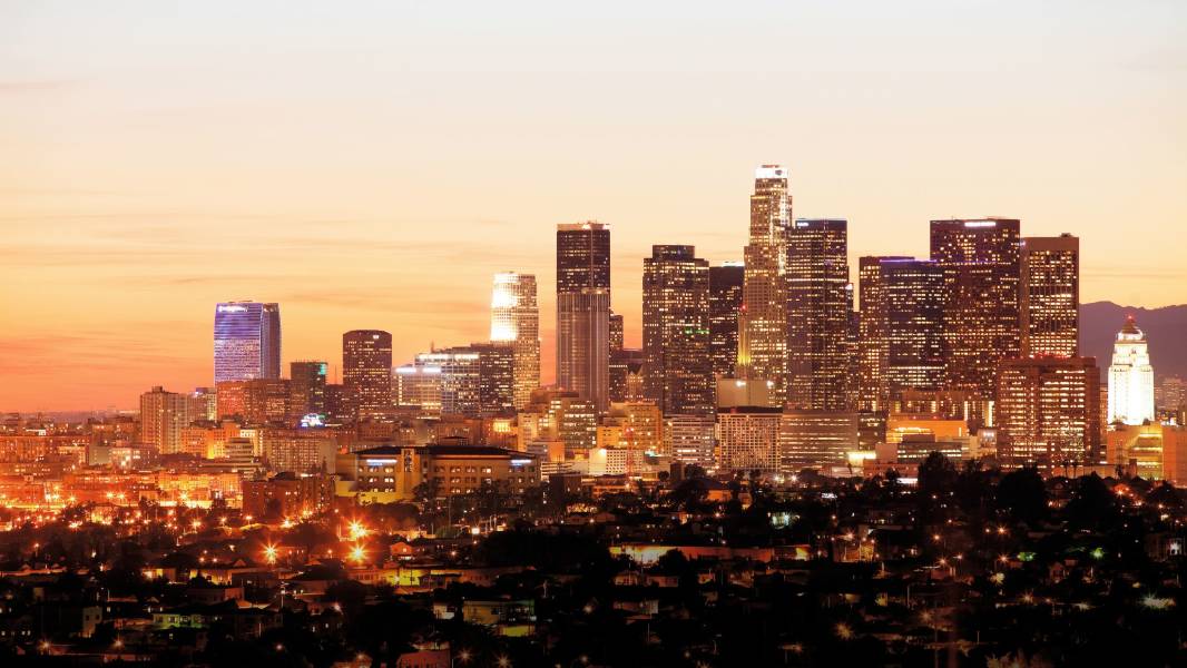 Downtown LA city lights