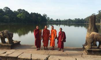 Monks at Angkor Wat