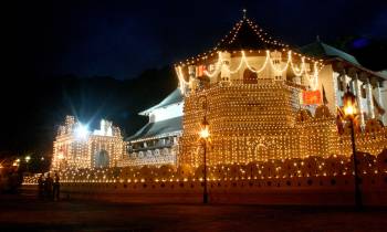 Temple of the Tooth by night