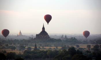 a large balloon in the sky