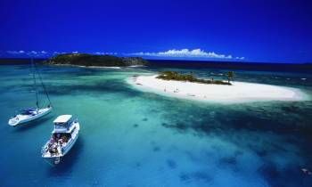 a small boat in a body of water