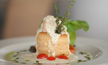 a piece of cake on a plate