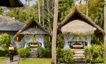 this is a photo of an outdoor spa bale at Melia Bali Indonesia