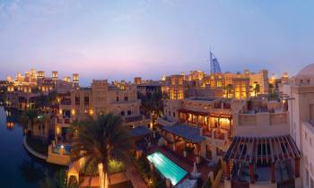 a view of a city at night