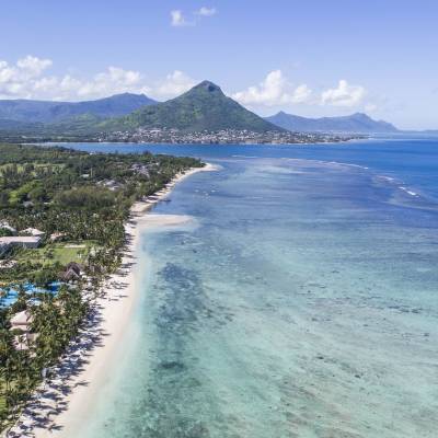 Aerial View of Sugar Beach in Mauritius