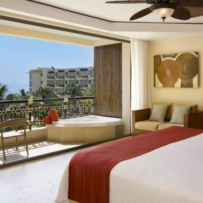 a large bed in a hotel room