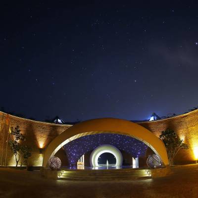 Hotel Entrance at Night