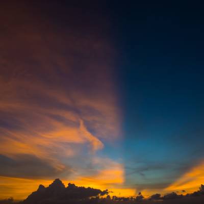 clouds in the sky at sunset