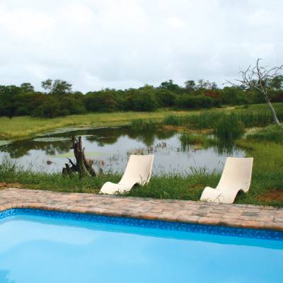 a large pool of water