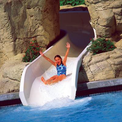 a person sitting in a pool of water