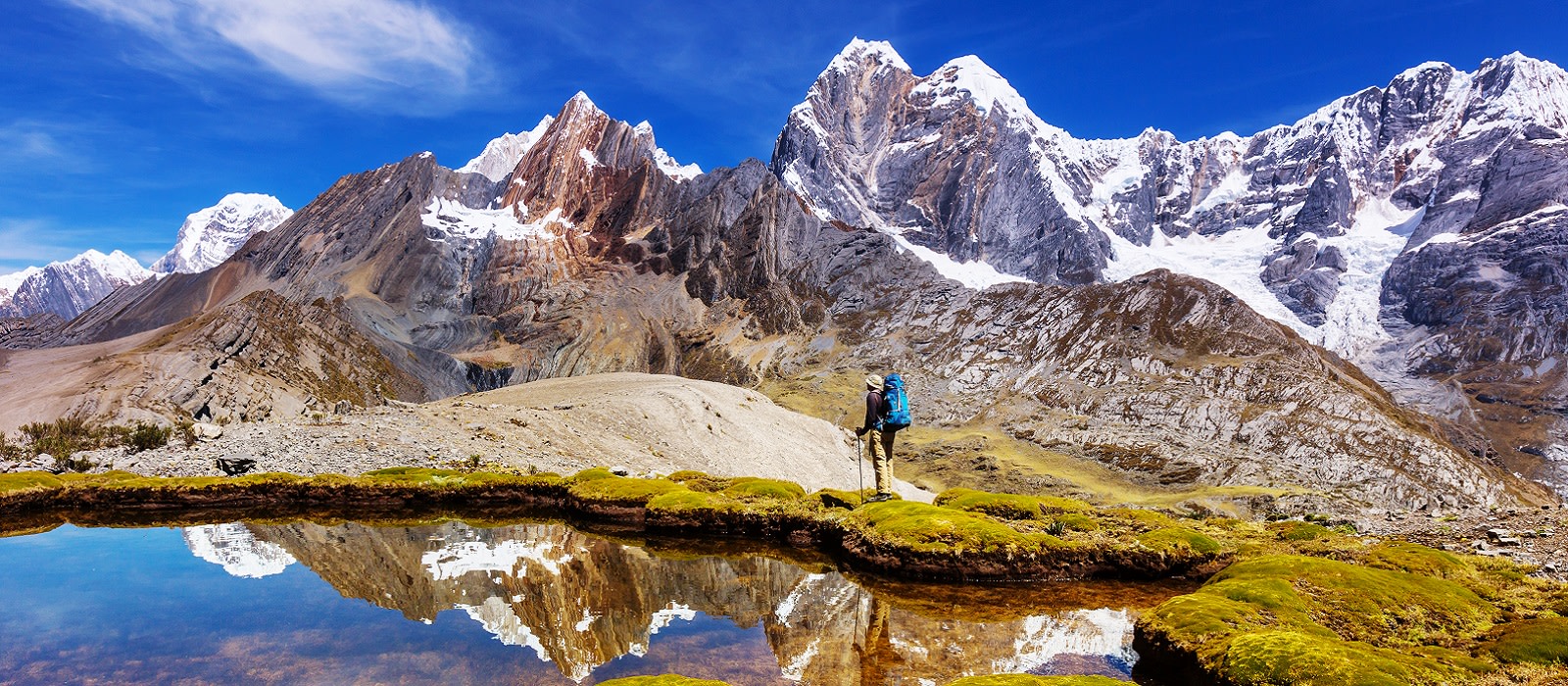 Beautiful mountains landscapes in Cordillera Huayhuash, Peru, South