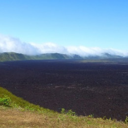 Crater of Sierra Negra Volcano on Isabela Island in the Galapagos Islands, South America