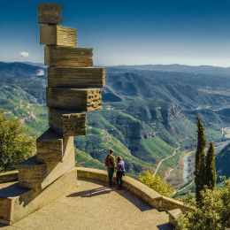 eight 8 stairs to heaven in Montserrat in Spain near Barcelona