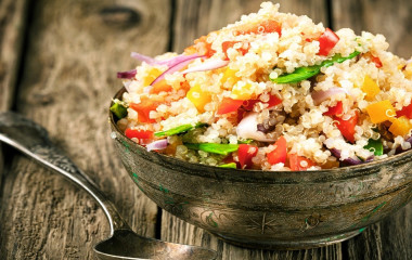 Healthy vegetarian quinoa