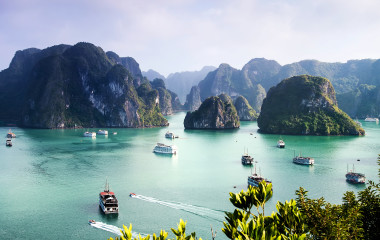 Karst landforms in the sea, the world natural heritage - halong bay
