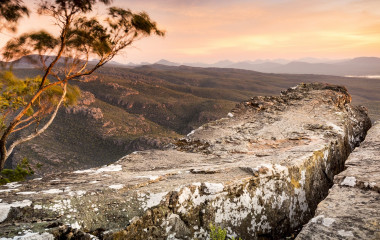 Enchanting Travels - Australia Tours - Cliff top views at sunset in the Grampians National Park, Australia