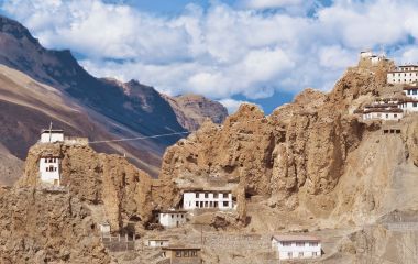 Typische Häuser in Leh, Indien