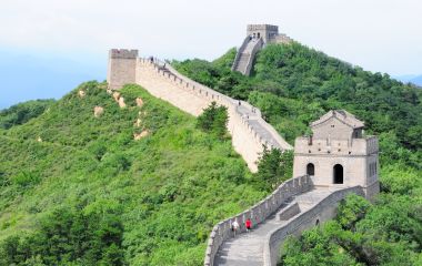 The Chinese great wall at Badaling in the mountains in the north of the capital Beijing