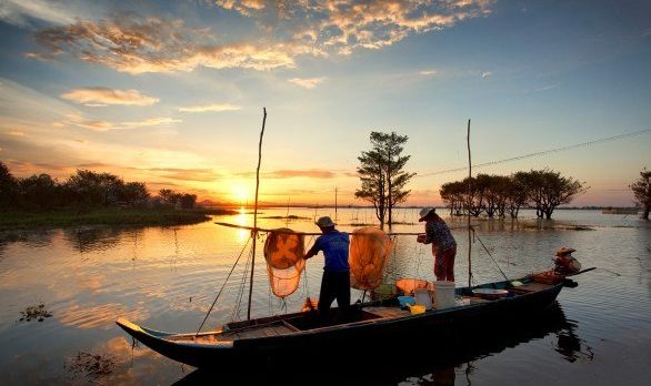 Vietnam Reisebericht - Fischer im Mekong Delta