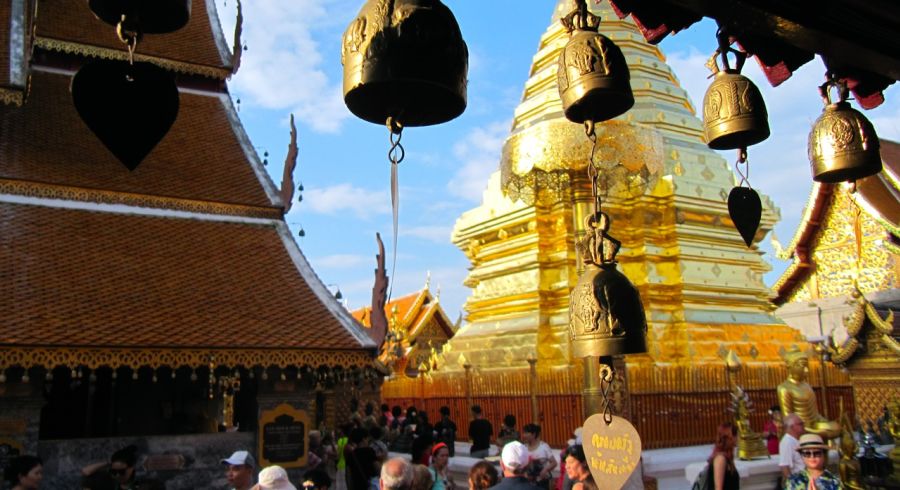 Goldener Tempel in Chiang Mai