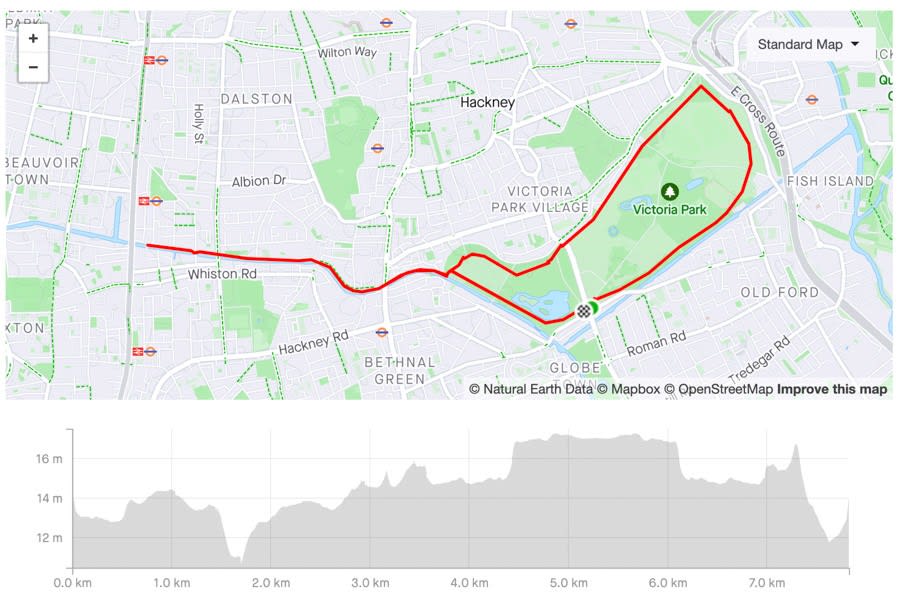 Victoria Park Running Route
