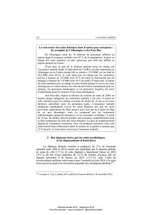 20160920 rapport securite sociale 2016 soins bucco dentaires 01 gbbhib - Eugenol