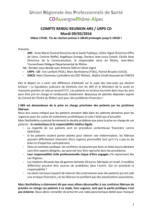2016309   compte rendu reunion ars  low cost ma1gfa - Eugenol
