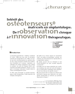 Article osteotenseur pdf xknvs5 - Eugenol
