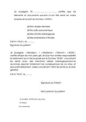 Je soussign  .. - Eugenol