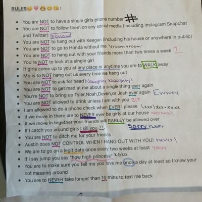 5 womans list of thing boyfriend is banned from doing p06ieb - Eugenol
