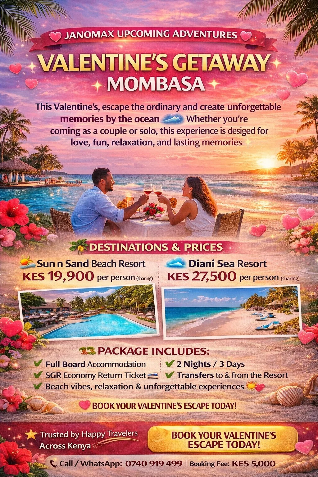 3 DAYS VISIT TO DIANI SEA RESORT