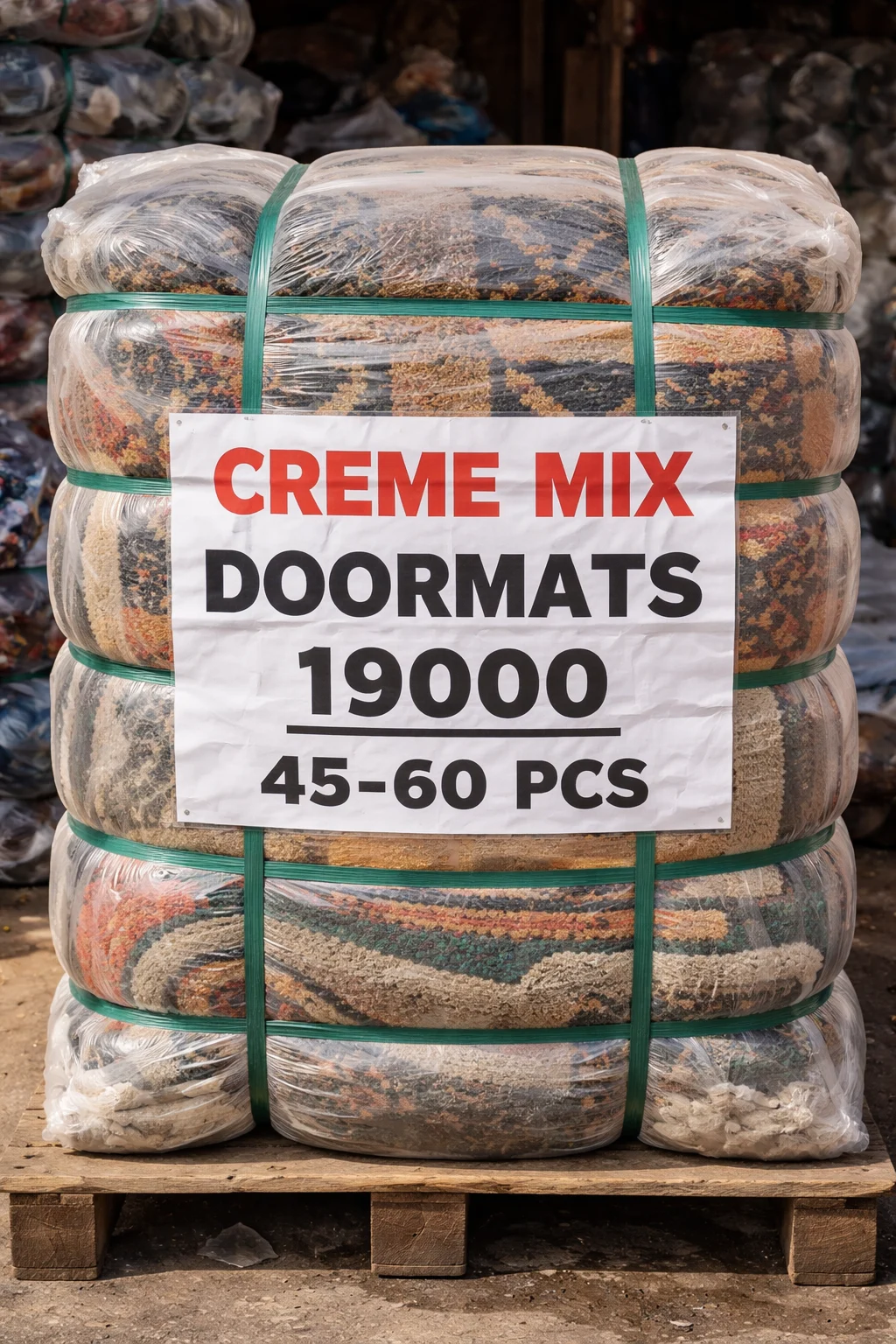 Creme Mix Doormats Bale – KSh 19,000 (45–60 Pieces)