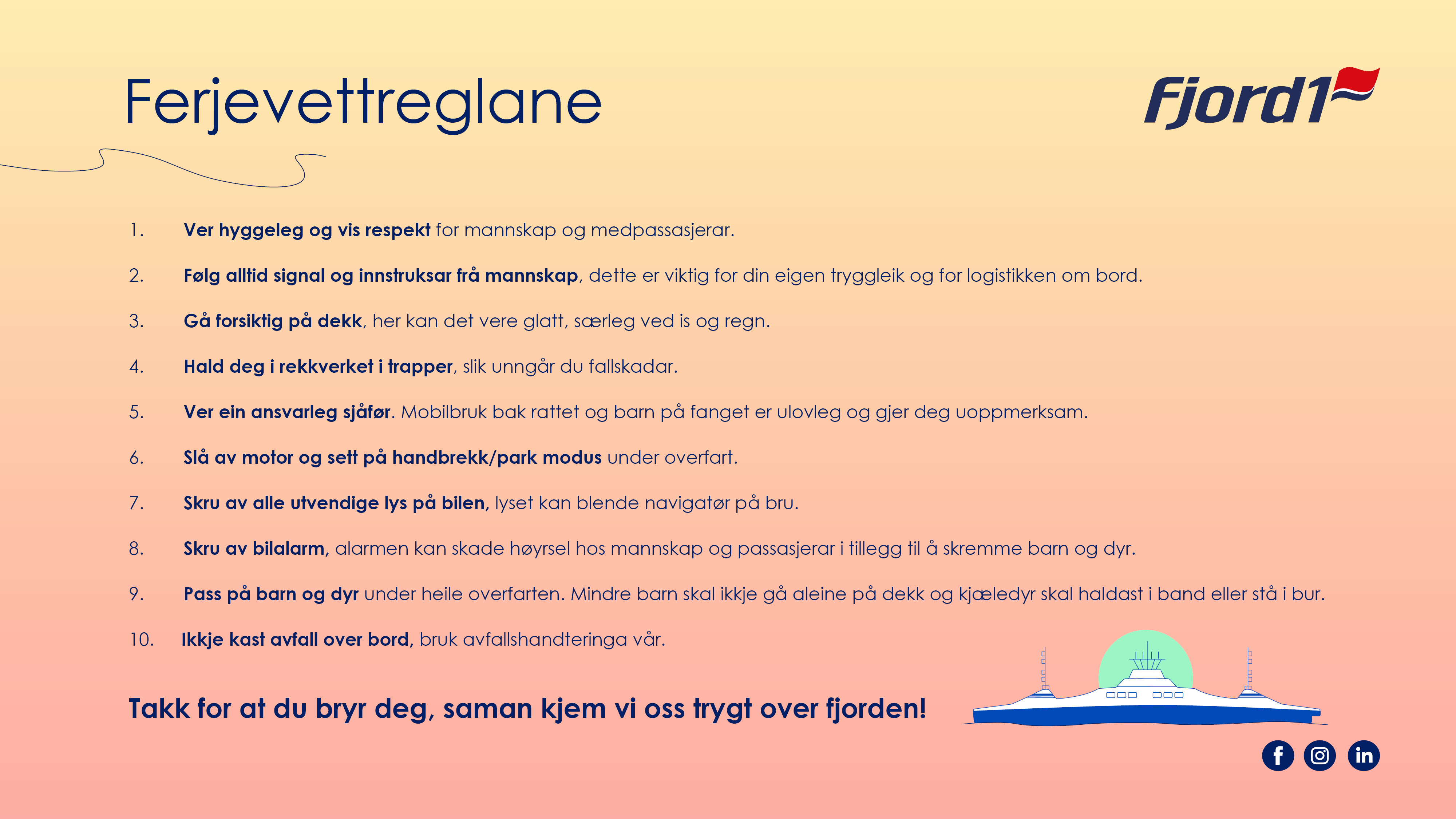 Ferjevettreglane