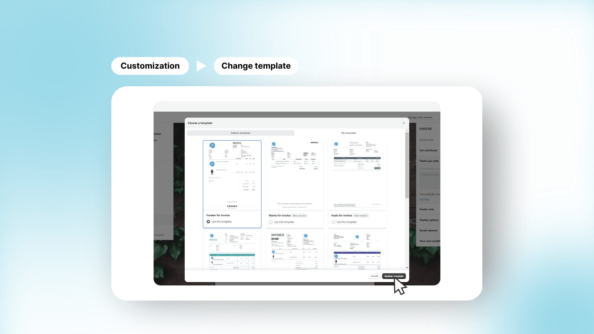 Fordeer PDF Invoice New Features Release 2024