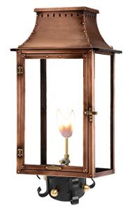 Breaux Bridge Post Mount Copper Lantern by Primo