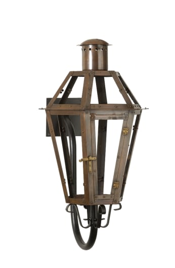 Six Sided Bourbon Street Outdoor Lantern with Gooseneck ...