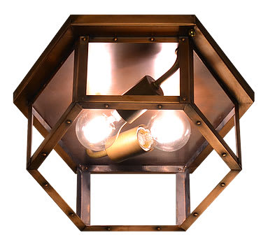 Ceiling Light Copper Fixture by TheCopperSmith