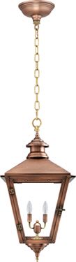 Savannah Hanging Chain Copper Lantern by Primo