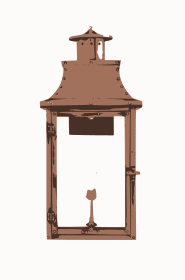Royal Wall Mount Gas Copper Lantern by Primo