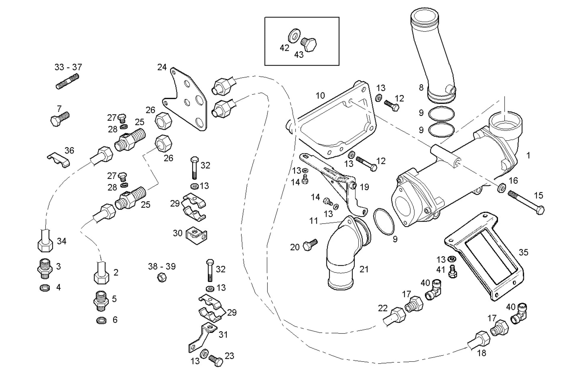 ARRANGED FOR TECHNODRIVE MARINE GEAR