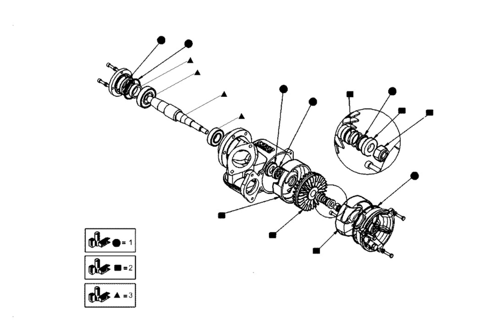 SEA WATER PUMP (COMPONENTS)