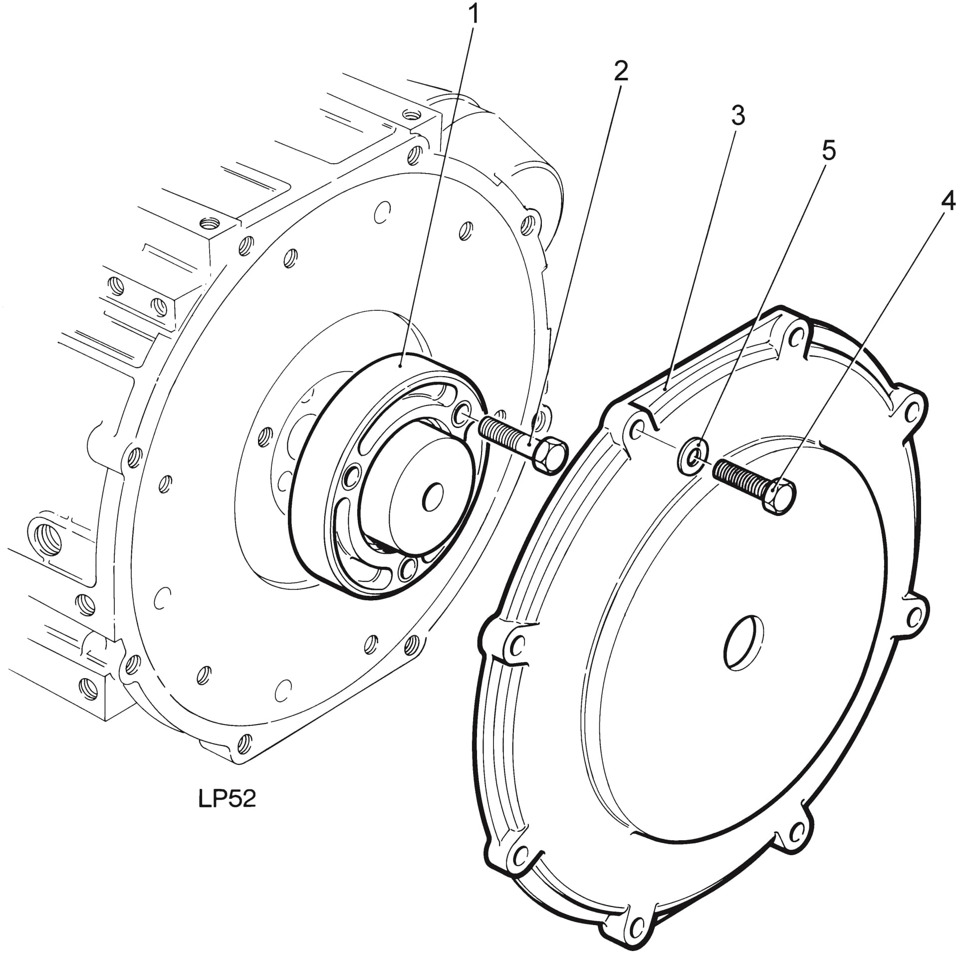 Hydraulic Pump Adaptor: flywheel end